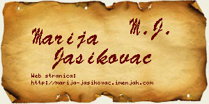 Marija Jasikovac vizit kartica